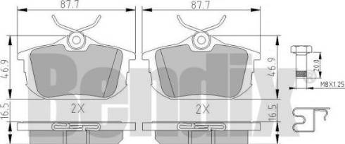 BENDIX 510315 - Kit pastiglie freno, Freno a disco autozon.pro