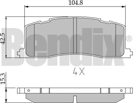 BENDIX 510311 - Kit pastiglie freno, Freno a disco autozon.pro