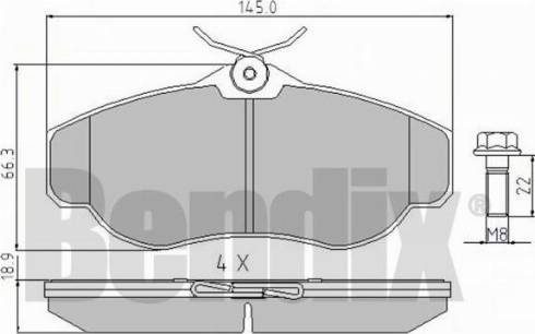 BENDIX 510313 - Kit pastiglie freno, Freno a disco autozon.pro