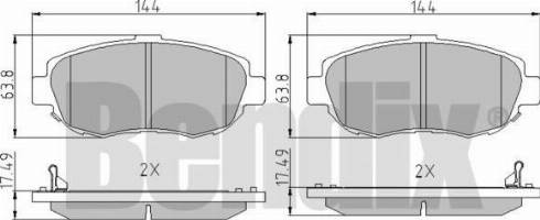 BENDIX 510312 - Kit pastiglie freno, Freno a disco autozon.pro