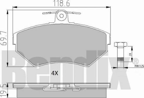 BENDIX 510317 - Kit pastiglie freno, Freno a disco autozon.pro