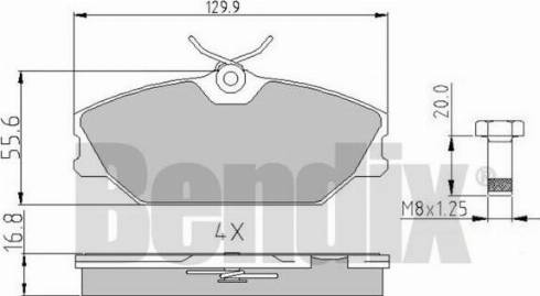 BENDIX 510389 - Kit pastiglie freno, Freno a disco autozon.pro