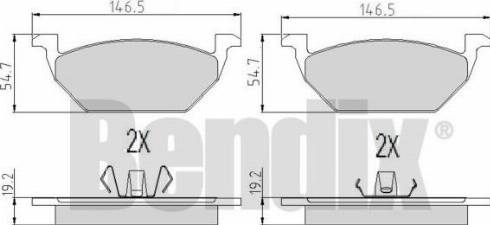 BENDIX 510382 - Kit pastiglie freno, Freno a disco autozon.pro