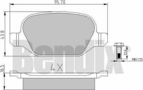 BENDIX 510387 - Kit pastiglie freno, Freno a disco autozon.pro