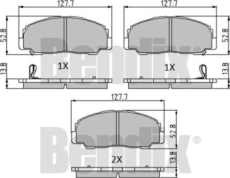 BENDIX 510330 - Kit pastiglie freno, Freno a disco autozon.pro