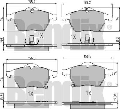 BENDIX 510338 - Kit pastiglie freno, Freno a disco autozon.pro