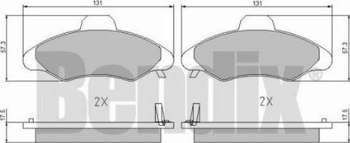 BENDIX 510337 - Kit pastiglie freno, Freno a disco autozon.pro