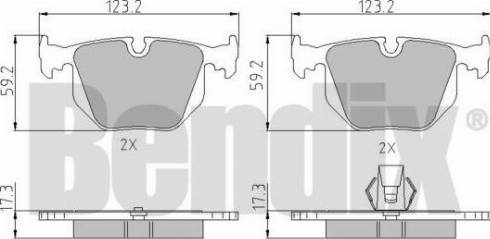 BENDIX 510329 - Kit pastiglie freno, Freno a disco autozon.pro