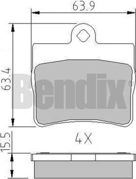 BENDIX 510326 - Kit pastiglie freno, Freno a disco autozon.pro