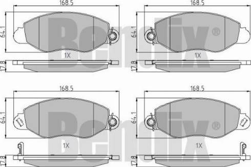 BENDIX 510373 - Kit pastiglie freno, Freno a disco autozon.pro