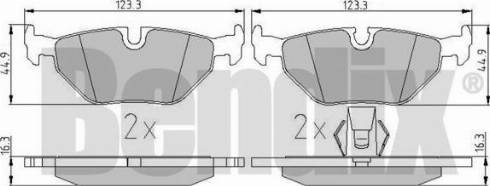 BENDIX 510290 - Kit pastiglie freno, Freno a disco autozon.pro