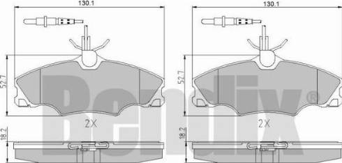 BENDIX 510291 - Kit pastiglie freno, Freno a disco autozon.pro