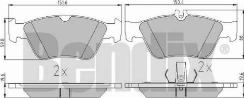 BENDIX 510293 - Kit pastiglie freno, Freno a disco autozon.pro