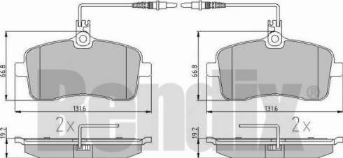 BENDIX 510249 - Kit pastiglie freno, Freno a disco autozon.pro