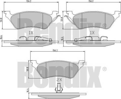 BENDIX 510248 - Kit pastiglie freno, Freno a disco autozon.pro