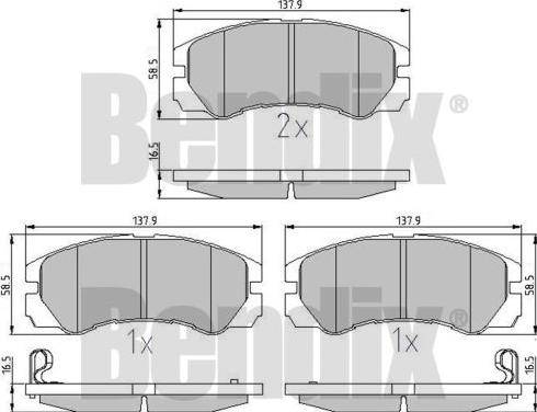 BENDIX 510254 - Kit pastiglie freno, Freno a disco autozon.pro