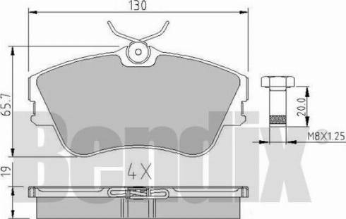 BENDIX 510264 - Kit pastiglie freno, Freno a disco autozon.pro