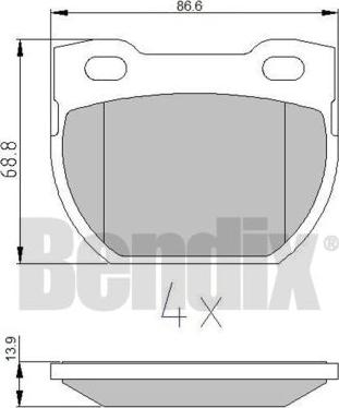 BENDIX 510261 - Kit pastiglie freno, Freno a disco autozon.pro