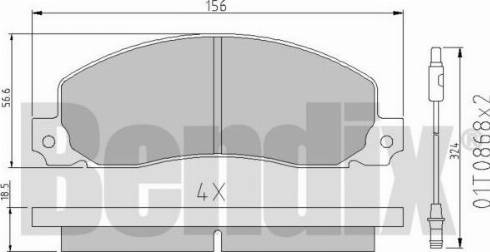 BENDIX 510203 - Kit pastiglie freno, Freno a disco autozon.pro