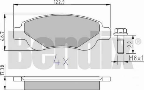 BENDIX 510215 - Kit pastiglie freno, Freno a disco autozon.pro