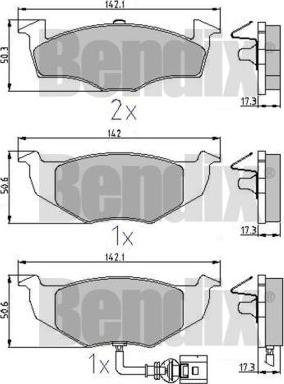 BENDIX 510216 - Kit pastiglie freno, Freno a disco autozon.pro