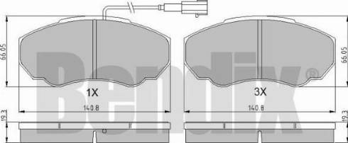 BENDIX 510210 - Kit pastiglie freno, Freno a disco autozon.pro