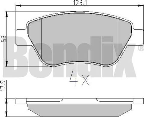 BENDIX 510211 - Kit pastiglie freno, Freno a disco autozon.pro