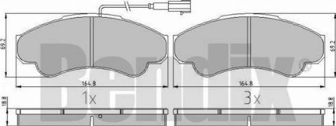 BENDIX 510212 - Kit pastiglie freno, Freno a disco autozon.pro