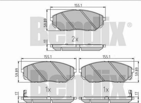 BENDIX 510217 - Kit pastiglie freno, Freno a disco autozon.pro