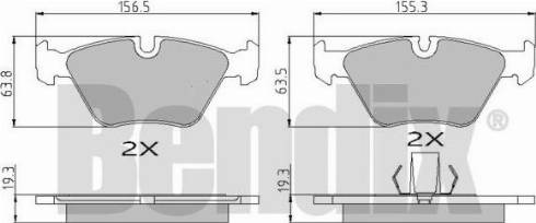 BENDIX 510289 - Kit pastiglie freno, Freno a disco autozon.pro