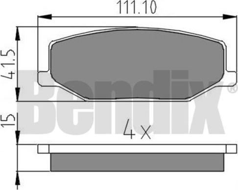 BENDIX 510286 - Kit pastiglie freno, Freno a disco autozon.pro