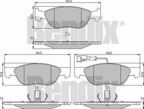 BENDIX 510287 - Kit pastiglie freno, Freno a disco autozon.pro