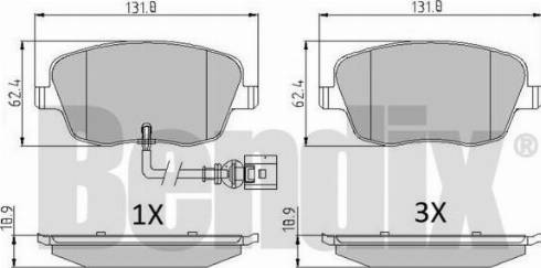 BENDIX 510234 - Kit pastiglie freno, Freno a disco autozon.pro