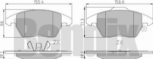 BENDIX 510238 - Kit pastiglie freno, Freno a disco autozon.pro