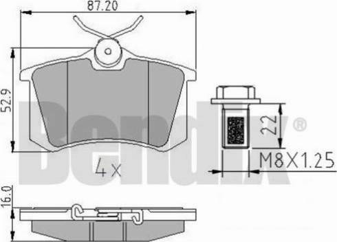 BENDIX 510225 - Kit pastiglie freno, Freno a disco autozon.pro