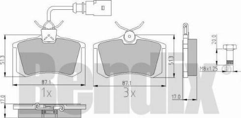 BENDIX 510226 - Kit pastiglie freno, Freno a disco autozon.pro