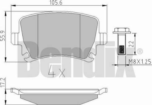 BENDIX 510223 - Kit pastiglie freno, Freno a disco autozon.pro