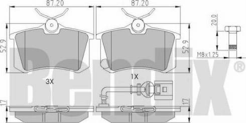 BENDIX 510227 - Kit pastiglie freno, Freno a disco autozon.pro