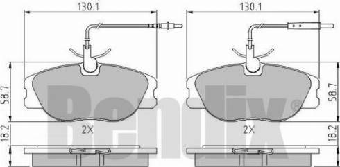 BENDIX 510274 - Kit pastiglie freno, Freno a disco autozon.pro