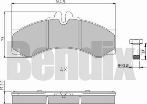 BENDIX 510271 - Kit pastiglie freno, Freno a disco autozon.pro