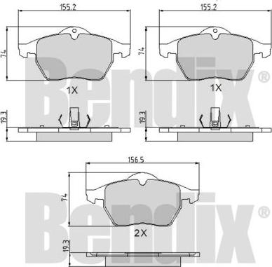 BENDIX 510273 - Kit pastiglie freno, Freno a disco autozon.pro