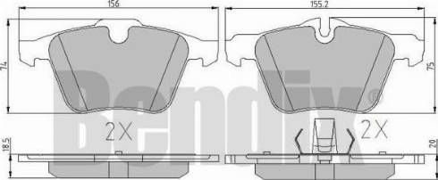 BENDIX 510799 - Kit pastiglie freno, Freno a disco autozon.pro