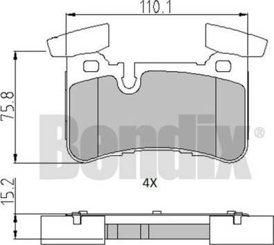 BENDIX 510790 - Kit pastiglie freno, Freno a disco autozon.pro