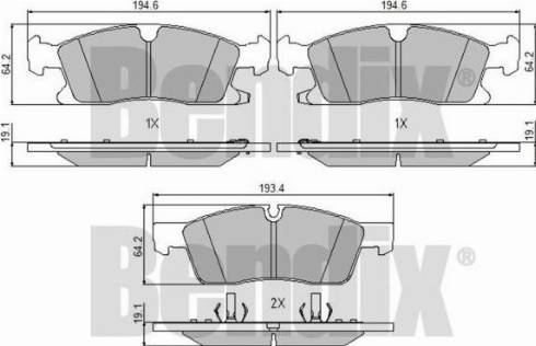 BENDIX 510793 - Kit pastiglie freno, Freno a disco autozon.pro