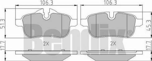 BENDIX 510749 - Kit pastiglie freno, Freno a disco autozon.pro