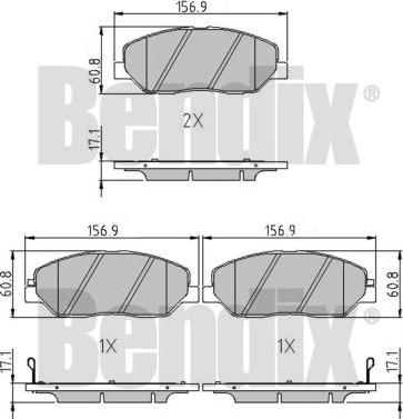 BENDIX 510746 - Kit pastiglie freno, Freno a disco autozon.pro