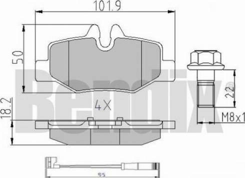 BENDIX 510742 - Kit pastiglie freno, Freno a disco autozon.pro