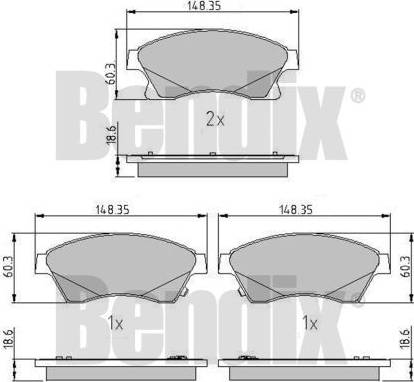 BENDIX 510759 - Kit pastiglie freno, Freno a disco autozon.pro