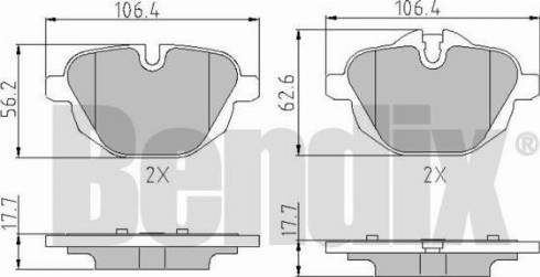 BENDIX 510754 - Kit pastiglie freno, Freno a disco autozon.pro