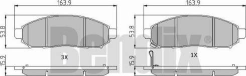 BENDIX 510756 - Kit pastiglie freno, Freno a disco autozon.pro